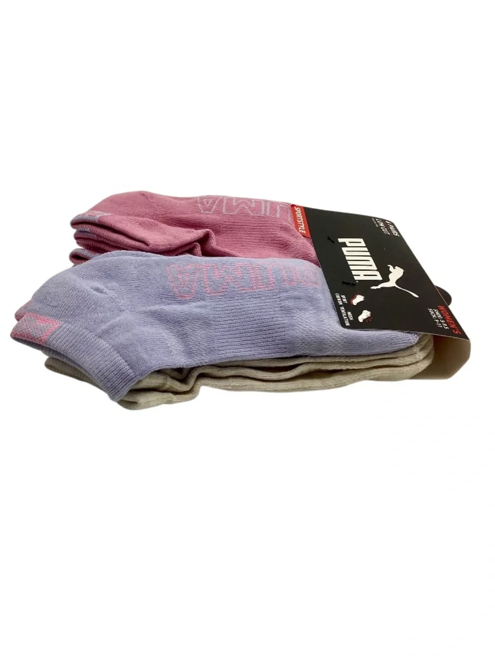 Puma 6 pk. Low Cut Sportstyle Training Socks (NWT) (Shoe Size: 5-9.5)